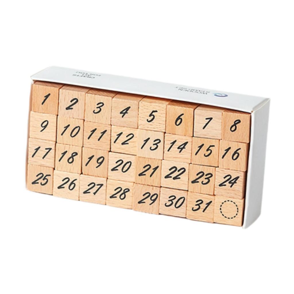 1 Box Decorative Wooden Stamps, Lightweight Wooden Rubber Stamps for Decorating,
