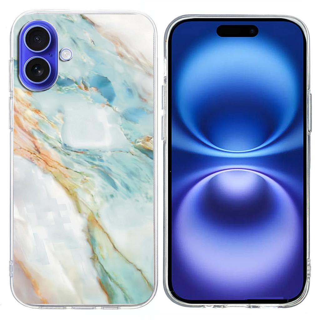 For iPhone 16 Case Pattern Printing Shockproof Soft TPU Phone Cover