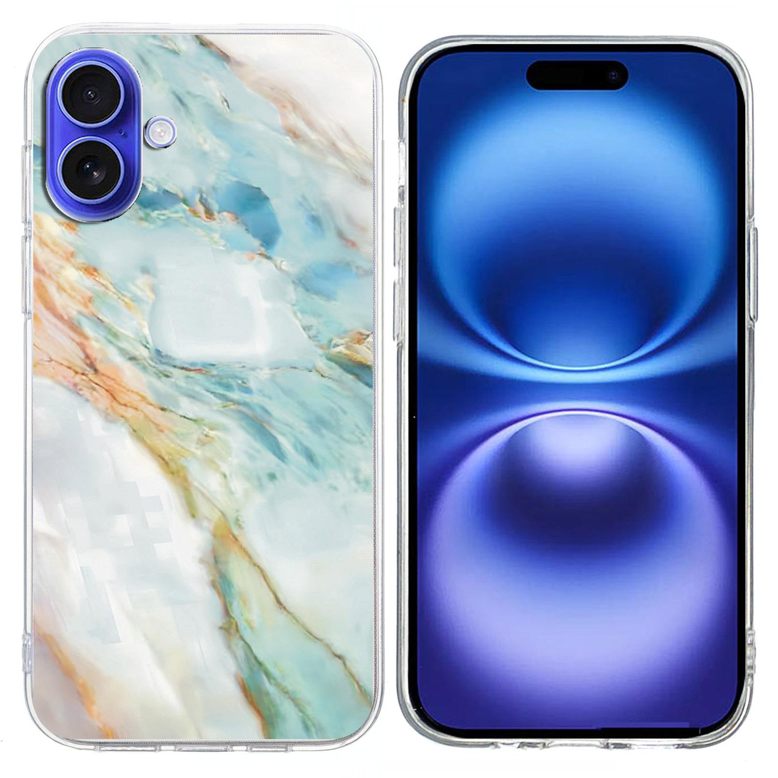 

For iPhone 16 Plus Case Pattern Printing Shockproof Soft TPU Phone Cover B