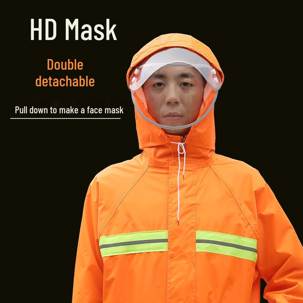Unisex Reflective Waterproof Rain Jumpsuit for Safety and Outdoor Activities