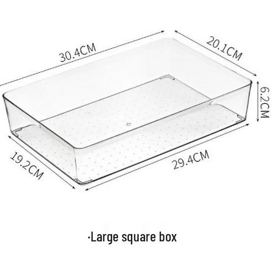 Acrylic Transparent Desk Drawer Organizer for Stationery and Cosmetics