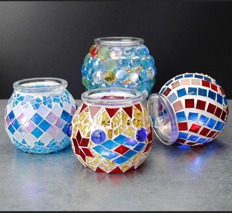 Handgefertigter Mosaikglas-Kerzenhalter - Kreatives DIY-Geschenk für den Lehrertag