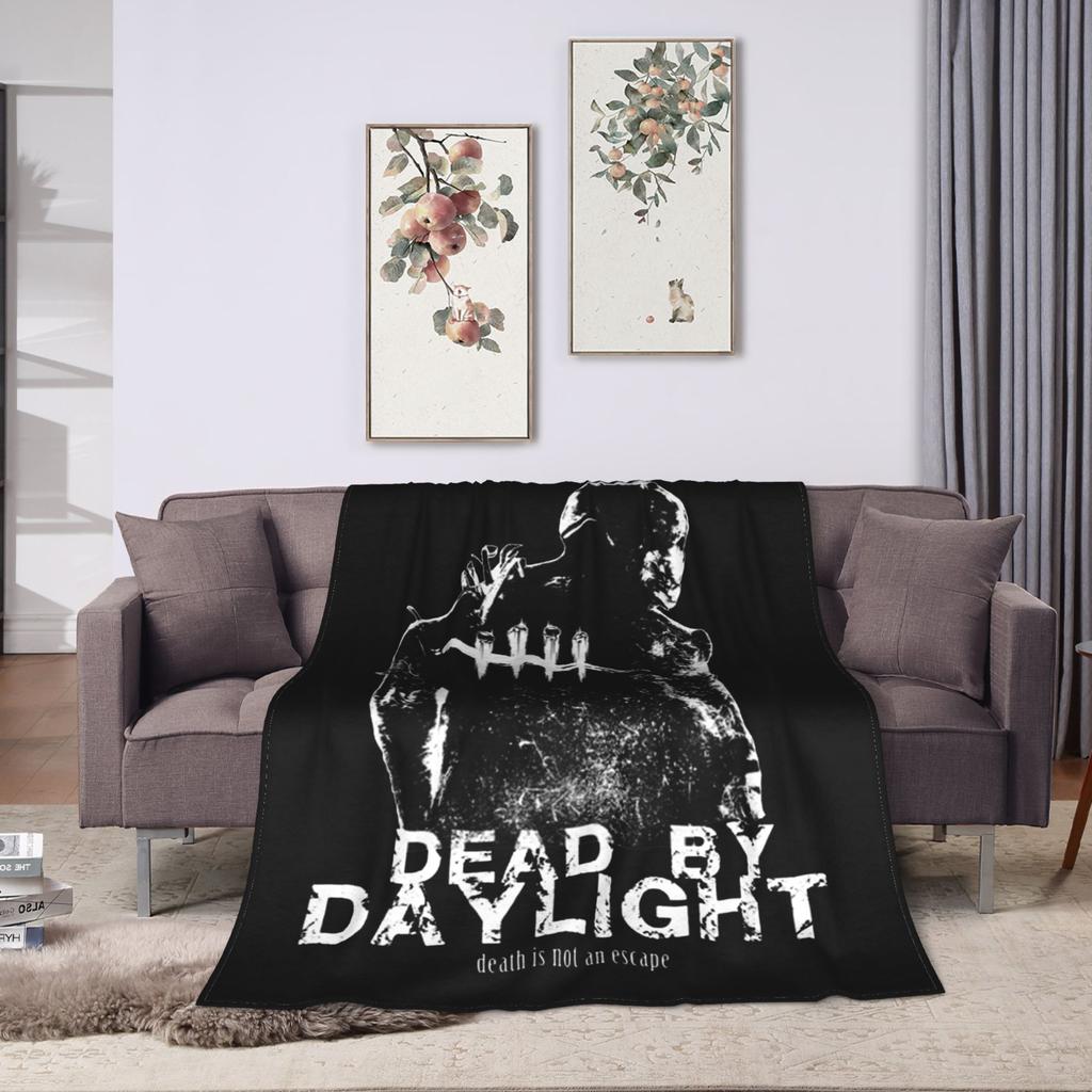 Dead by Daylight Blankets Fleece Print Horror Killers Game Lightweight Thin Throw Blanket for Home Travel Plush Thin Quilt