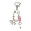 Bear Heart Bowknot Charm Keychains Sweet Cute Pendant Hanging Ornament Keyring Backpack Decoration for Women Girls
