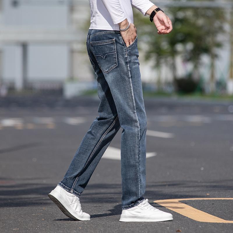 2024 Высококачественные весенние и осенние новые джинсы мужские модные брендовые модные — фото 4