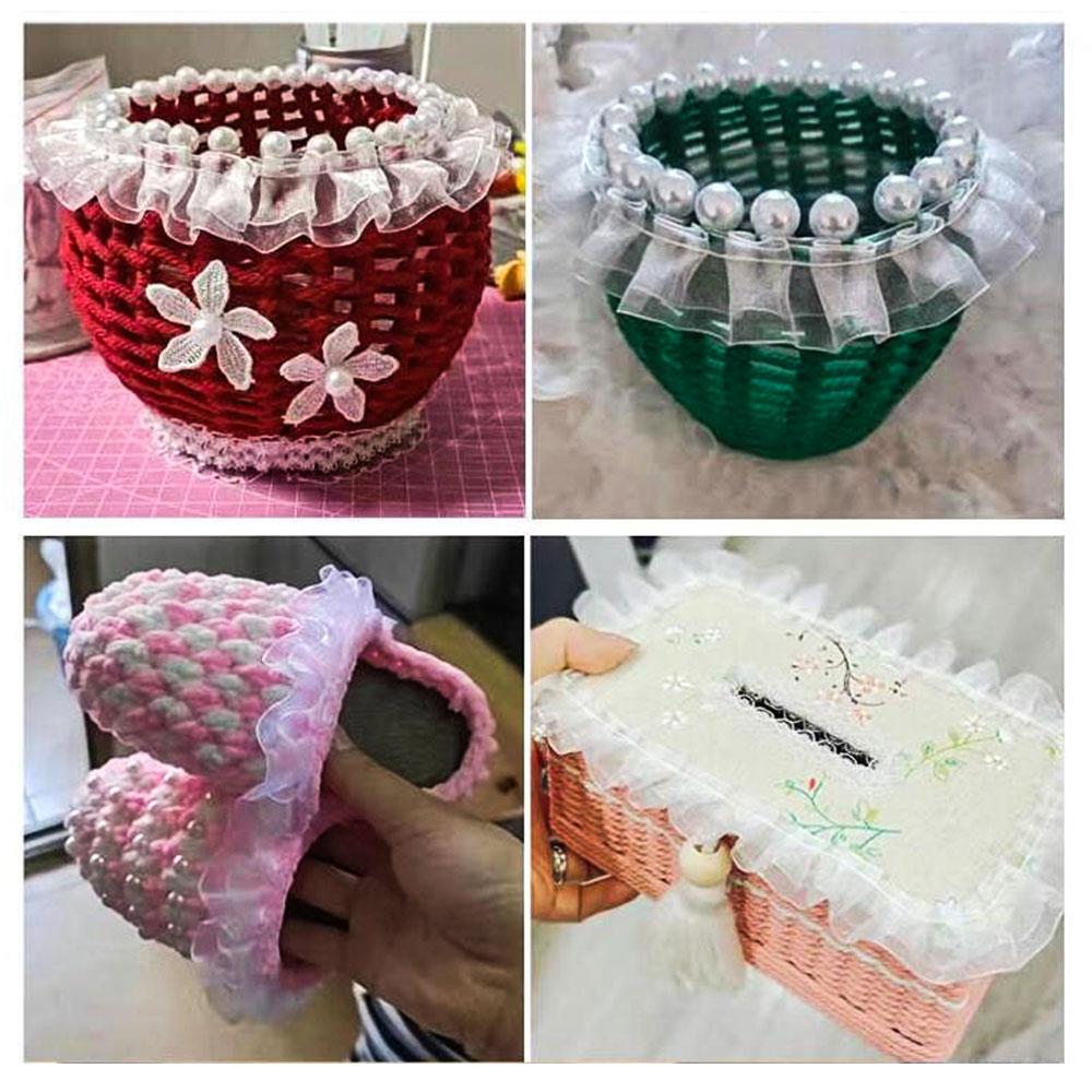 2026 Trendy 4CM Organza Lace Ribbon Double Layer Lotus Leaf Trim for Party Dress Skirt Hem Applique & DIY Home Decor