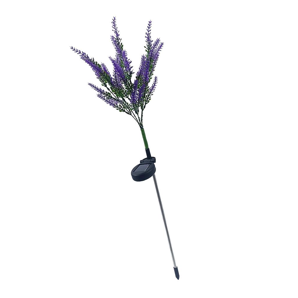 Solar Garden Light LED Decorative Lavender Shaped IP55 Waterproof Flower Lamp for Outdoor Yard Lawn