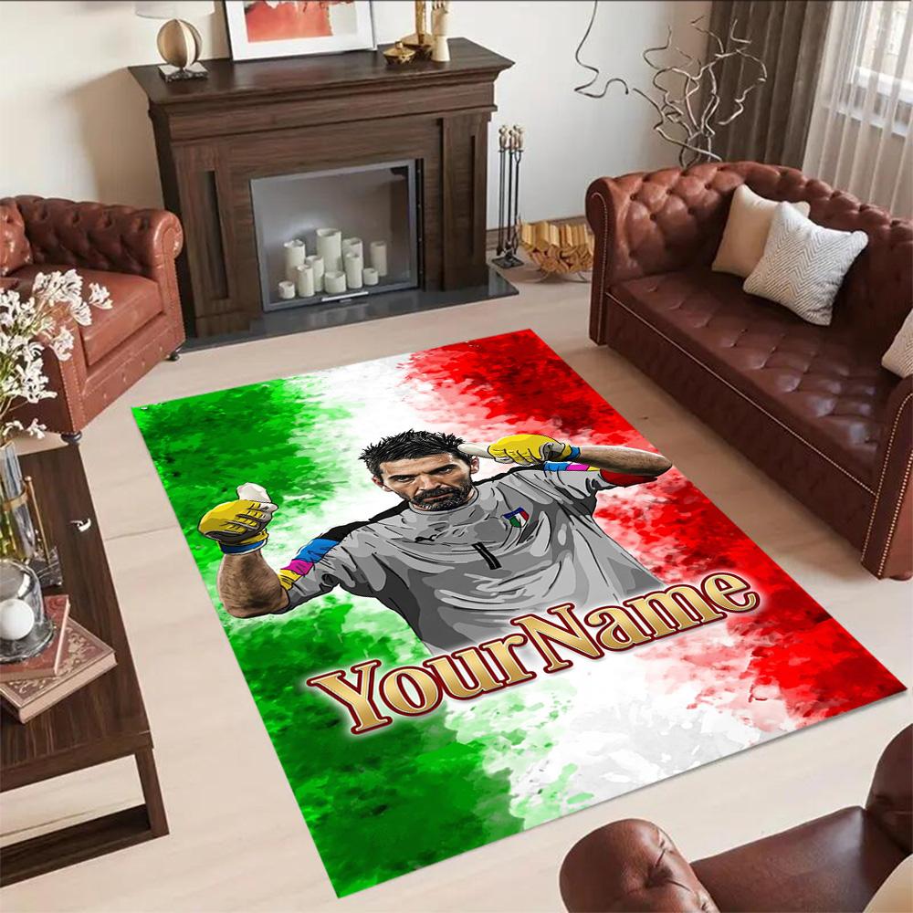Juventus Customized Name Carpet Suitable for Balcony Study Room Playrooms Dormitory Anti-slip Rug Office Home Decor Birthday/Christmas Gift