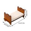 Schlafzimmer Einzelbett Miniatur Möbel Modell Puppenhäuser Zubehör Realistisches Blumenlaken Spielset 1:12