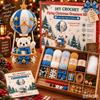 Flying Christmas DIY Crochet Kit, Handmade Xmas Ornament Knitting Set for Starter, Craft Yarn & Hook Kit, Christmas Gift