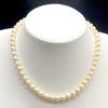 Akoya Pearl Necklace Natural Jewelry Gold Beige Approx. 40cm 7.0mm–7.5mm 30.6g Silver Clasp