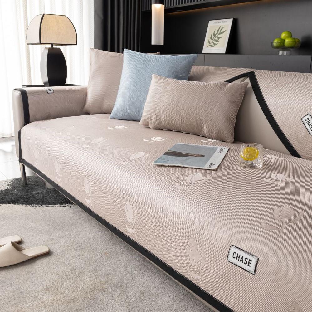 

Противоскользящий чехол для защиты мебели для дивана в гостиную Универсальный чехол на подушку для дивана из ледяного шелка с цветочным рисунком Накидка Funda Cojin 70X70