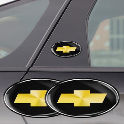 Dbjs5 1Pcs Car Door Side Aluminum Emblem Rearview Mirror Logo Stickers Auto Accessories for Silverado Trailblazer Suburban