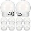 DIY Clear Plastic Crystal Ball Christmas Snowball with Screw-On Lid for Holiday Desktop And Hanging Decorations