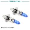 ACROPIX Halogen Fog Lamp Headlight 100W H1 White Silver Tone 2pcs