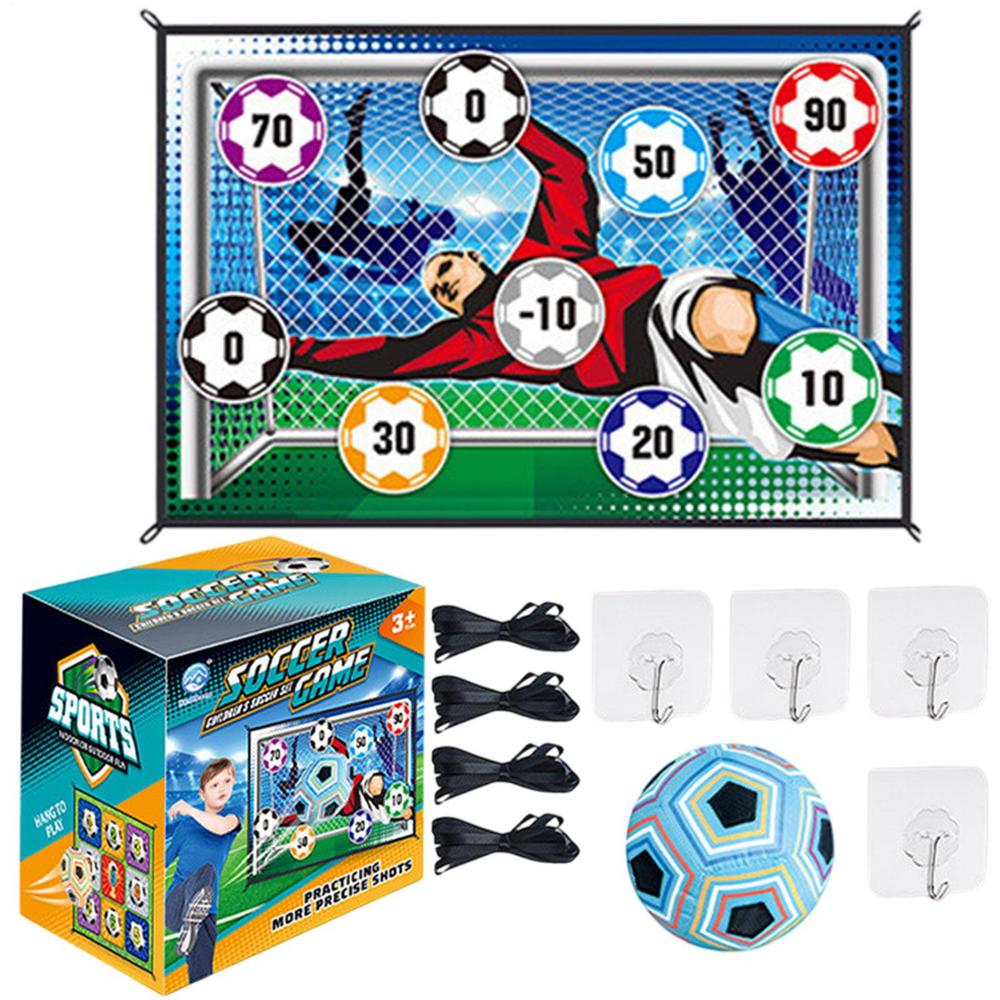 Soccer Ball Game Set for Kids Boys Toss Soccer Goal Game Soccer Training Equipment Set With 1 Ball 1 Flannel Target And 2 Ground