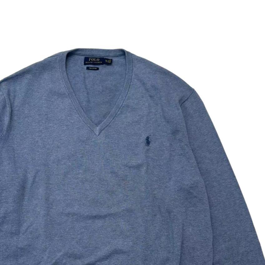 Polo Ralph Lauren SS26 Pony Embroidered V-Neck Cotton Long Sleeve Knit Sweater Classic Edition Men Sweater 710682076-038