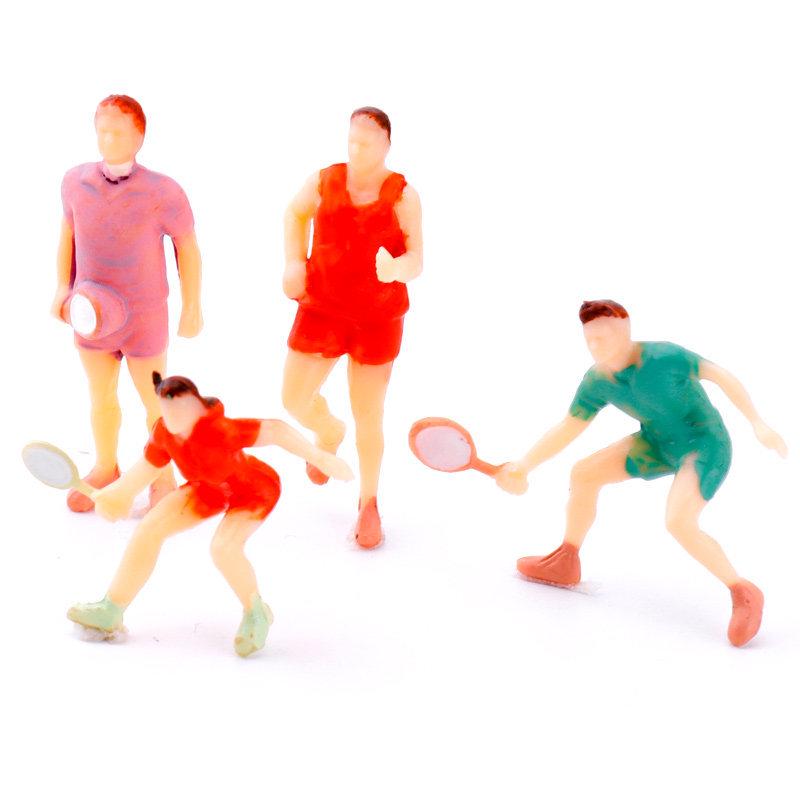 Sports-Themed Colored Model Figures