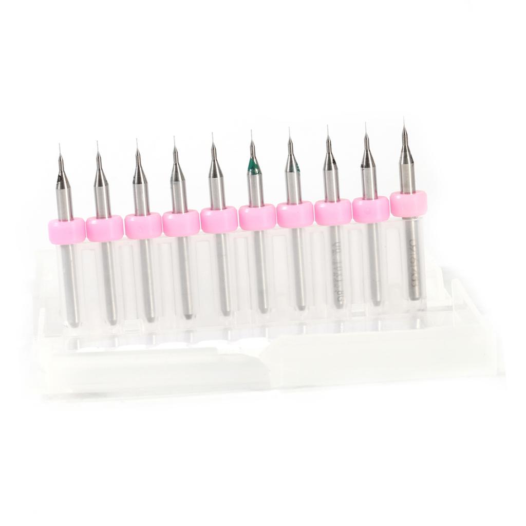 10pcs PCB Print Circuit Board Carbide Micro Drill Bits Tool Set for CNC SMT