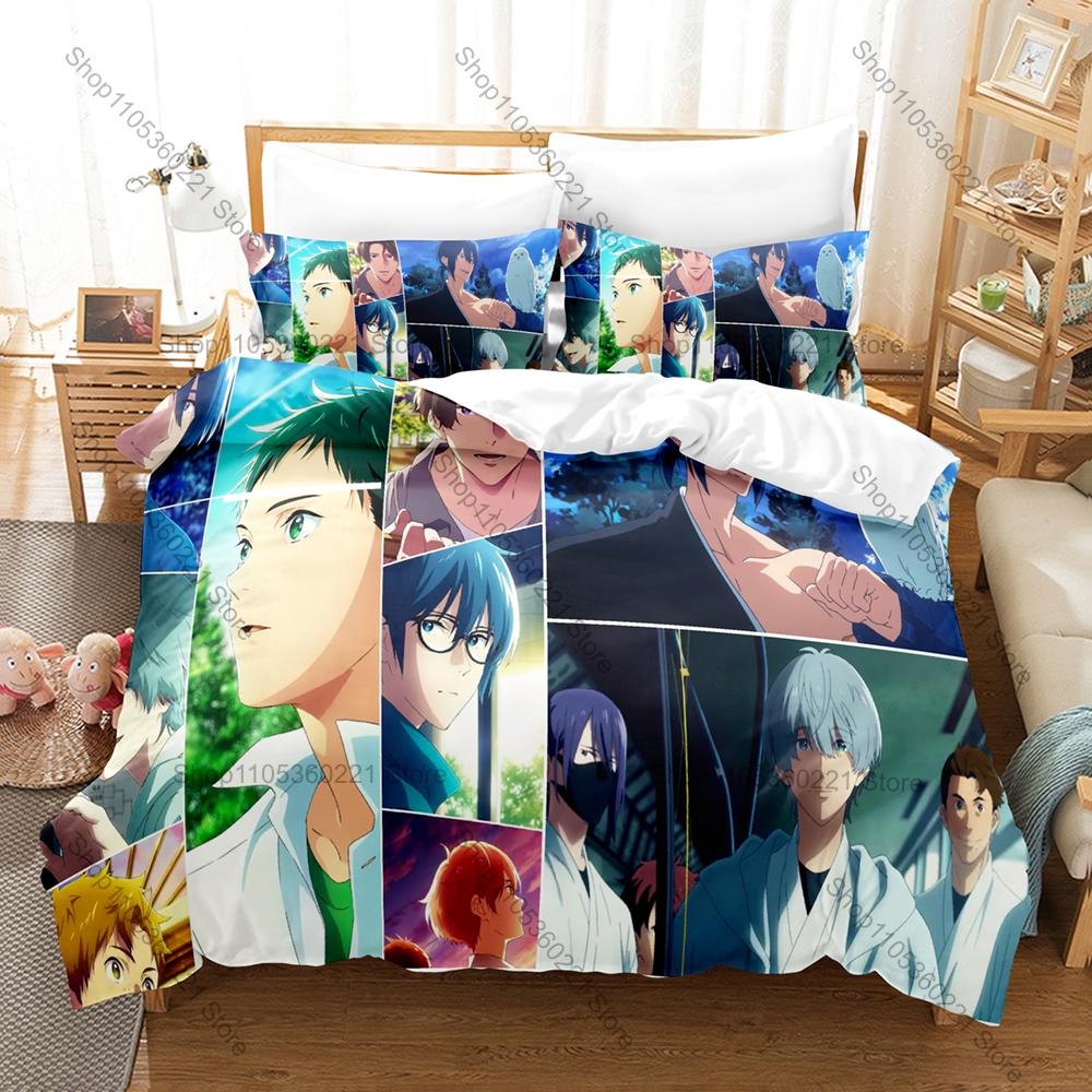 Tsurune The Linking Shot 3PCS Bedding Set Archery Anime Character Print Soft Microfiber Duvet Cover Pillowcase Bedroom Decor