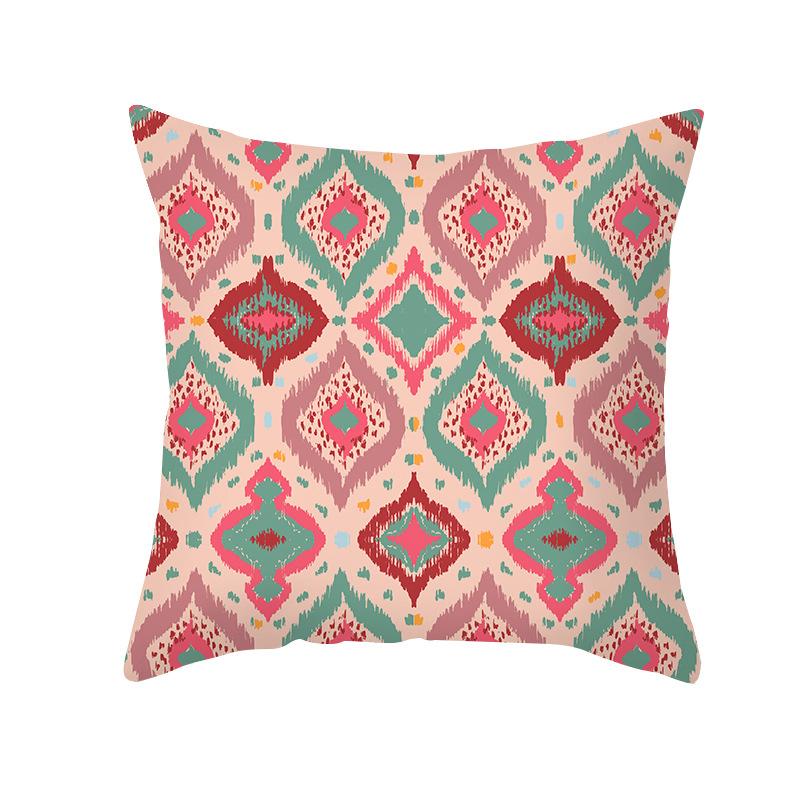 National Throw Pillow Cover With Striped Pattern Soft Plush Fabric Suitable For Home Retro-Style Living Room Cushions Cover