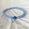 Natural Aquamarine Beaded Bracelet, Bohemian Fashion Jewelry, Unisex for Daily Wear