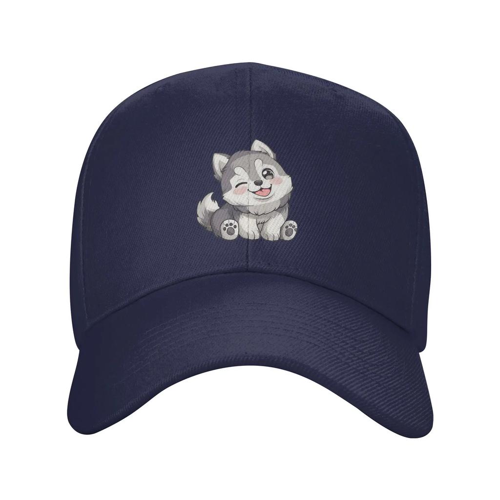 Unisex Baseball Hats Cute Winking Kawaii Husky Outdoor Streetwear Summer Sports Baseball Caps Hip Hop Cap Casquette Hats