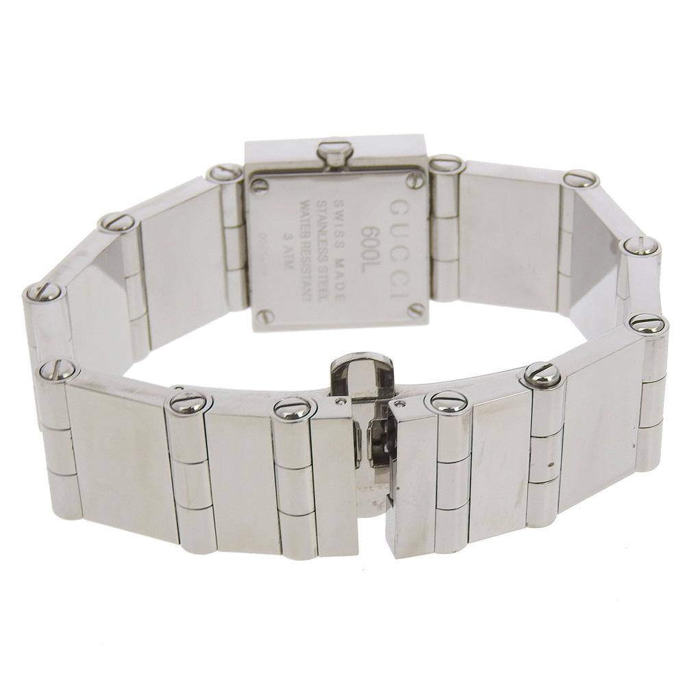 GUCCI Watches 600L blackDial Stainless Steel Quartz Analog display Women Used