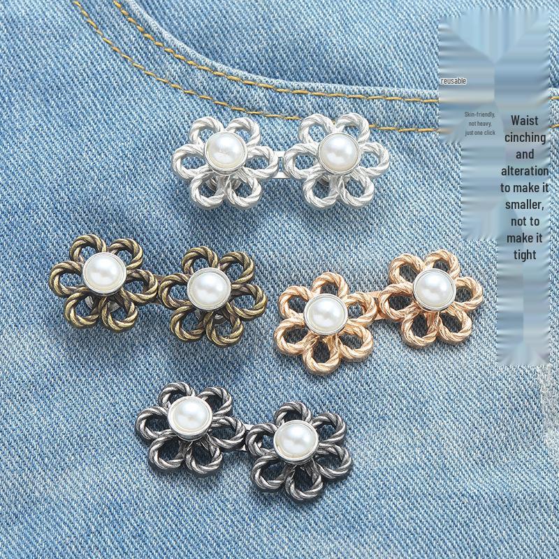 Adjustable Six-Petal Waist Buckle - No Sewing or Nails Needed