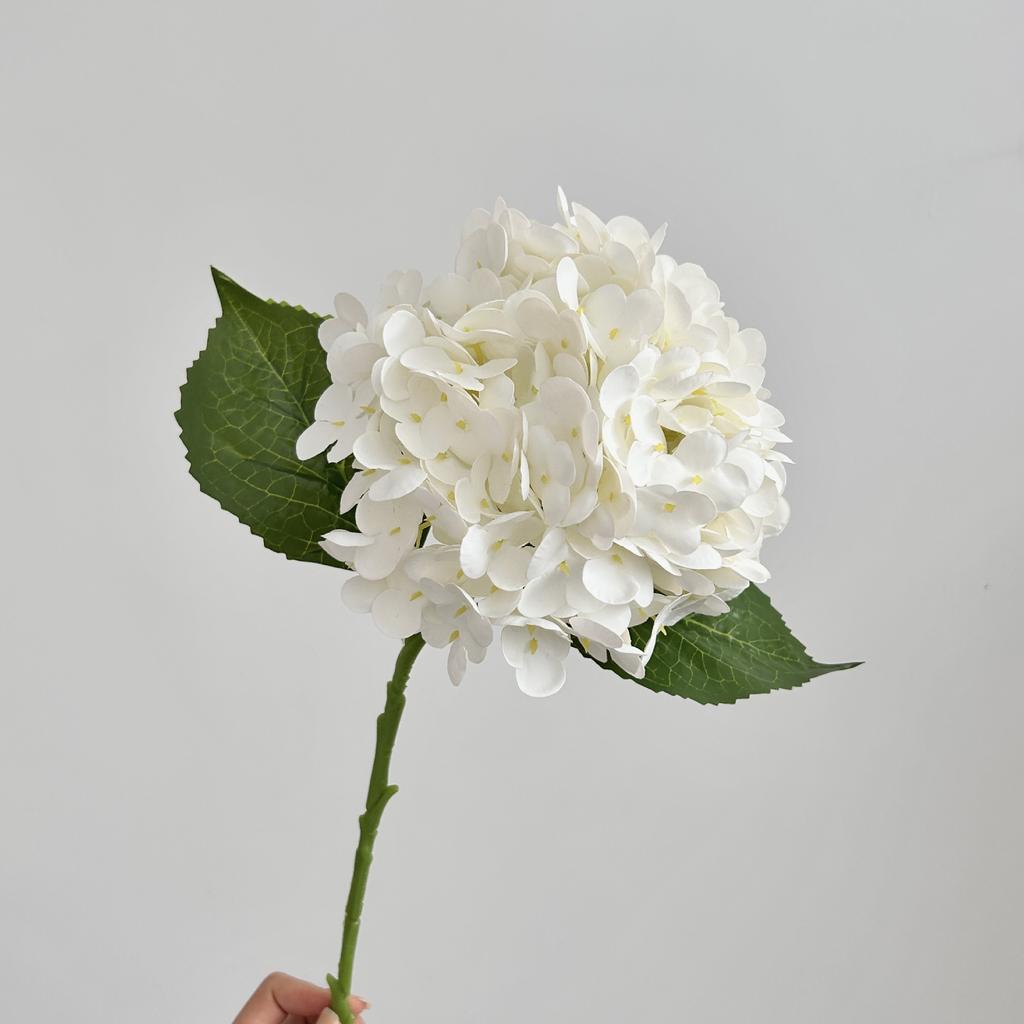 1Pcs Artificial Hydrangea Flowers Real Touch Artificial Hydrangea Branches Decoration Wedding Bouquet Flower Arrangement