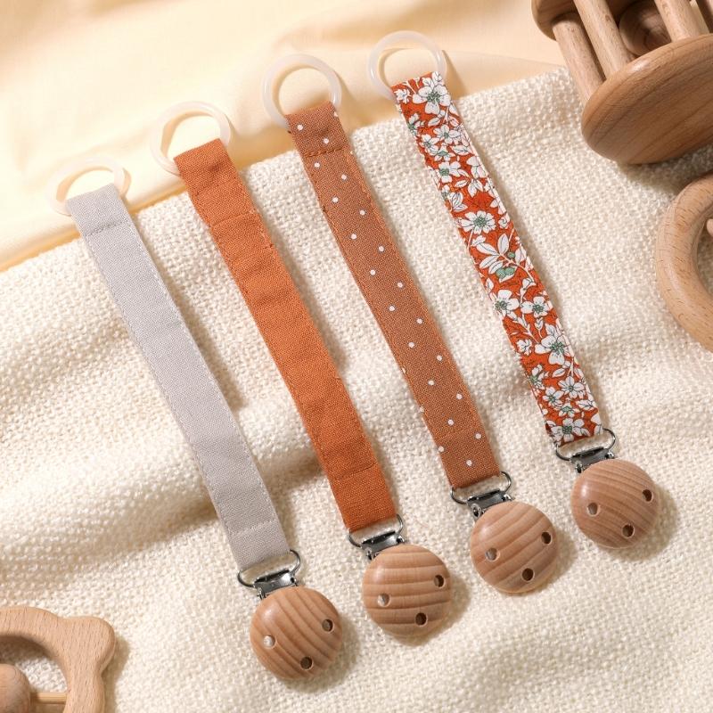 4Pcs Pacifier Clip Chain for Baby Infants Soothing Toy Lanyard Strap Dummy Holder Rope Prevent Loss and Contamination
