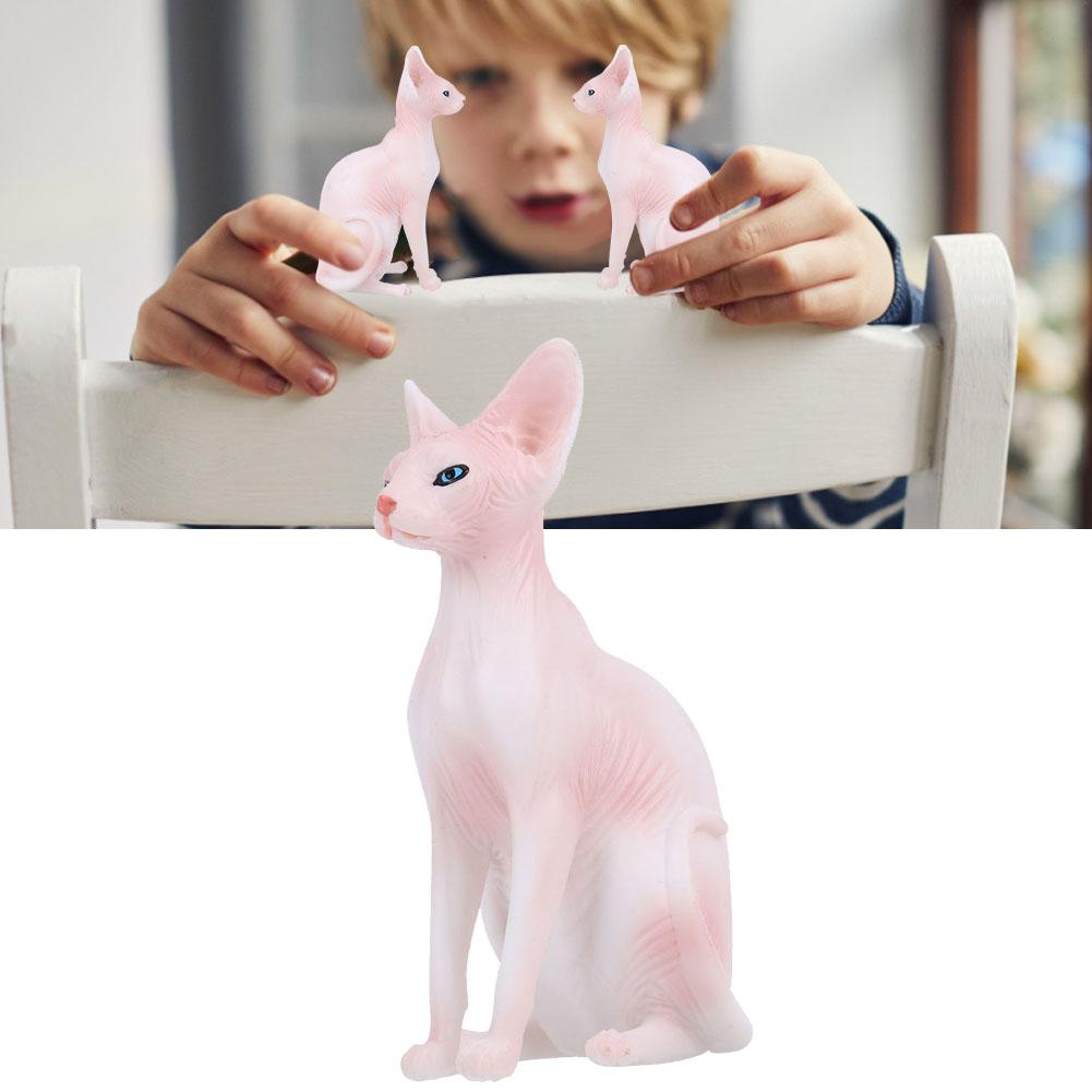 Simulation Hairless Cat Model Home Ornaments Desktop Decoration Kid Children ToyPL127?1562