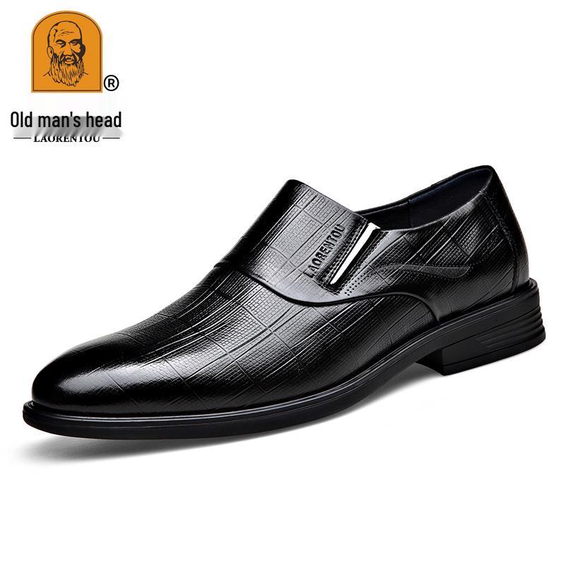 Men s Genuine Leather Slip-On Loafers - Top Layer Cowhide 42