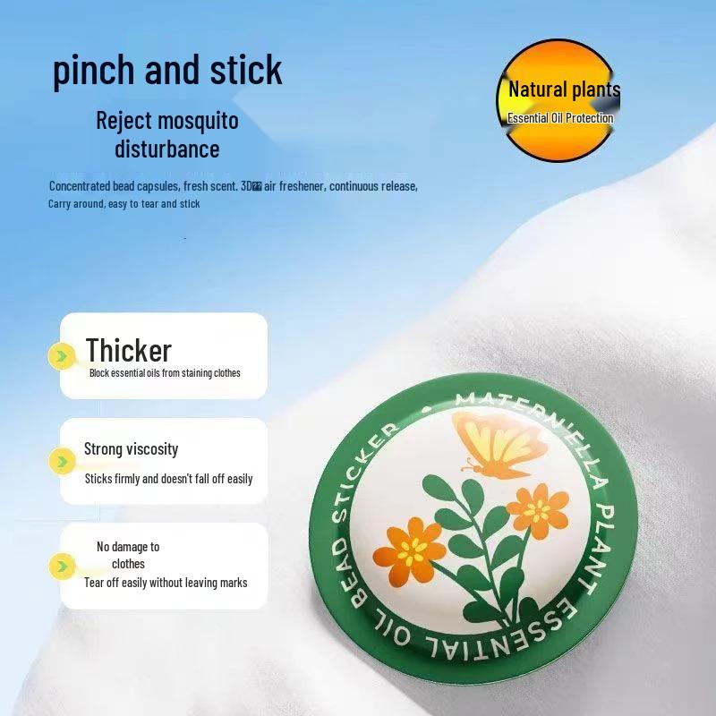 Mugwort Essential Oil Patch for Mosquito Bites - Safe for Kids & Adults, Portable Outdoor Insect Repellent