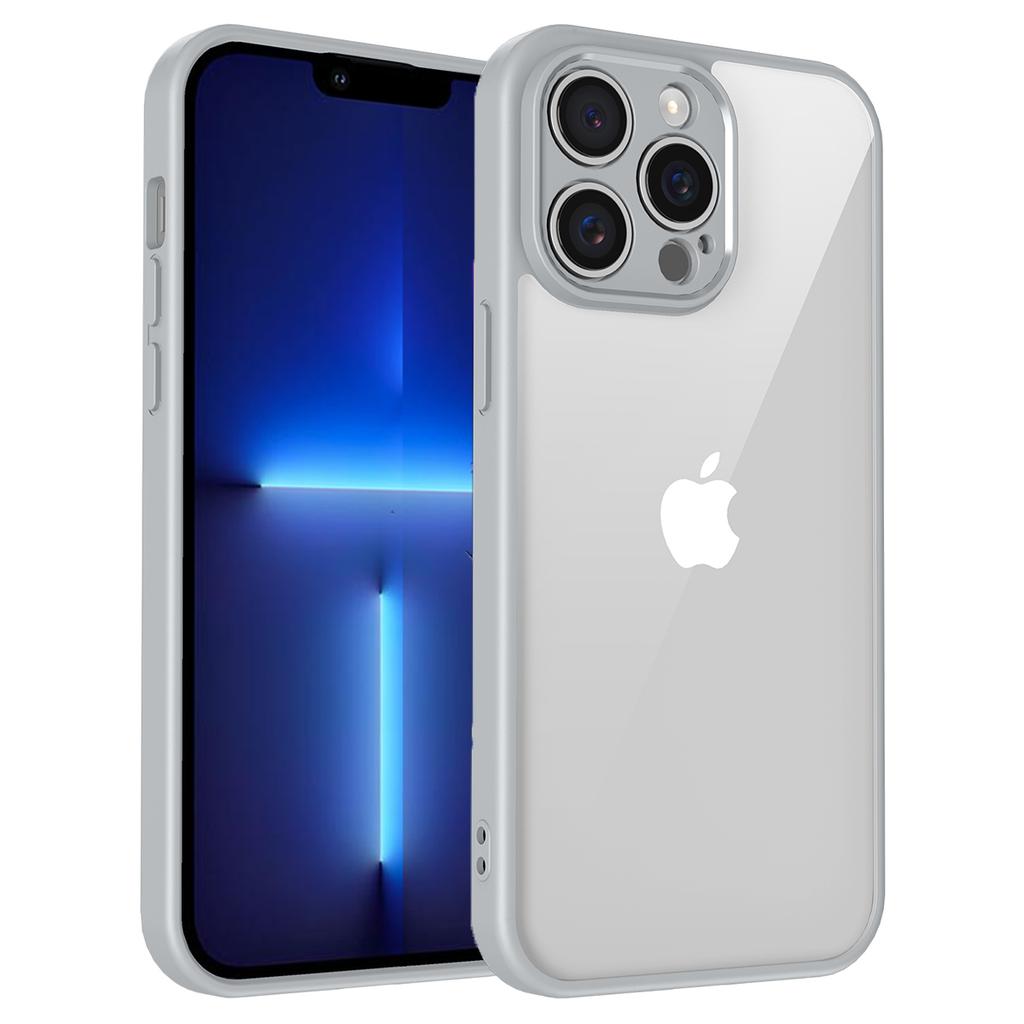 For iPhone 13 Pro Max Case Matte Skin Touch Clear PC + TPU Shockproof Phone Back Cover