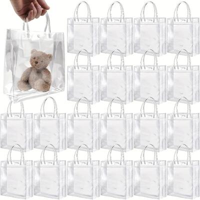 5/10/20 ST PVC Transparent Bärkasse Holiday Party Presentförpackning Kan Knäppas Bärkassar