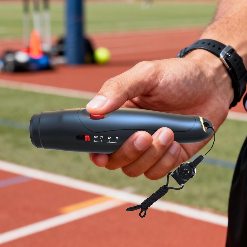Pfeife Elektronische Pfeife 3 laute Töne für Schiedsrichter Fußball & Basketball Sporttraining Mit Sicherheitsband