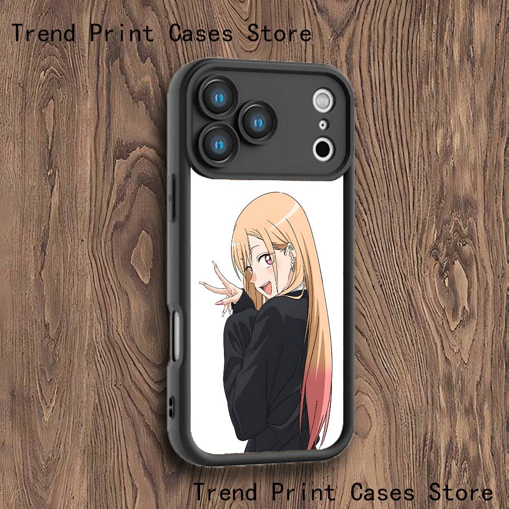 M-Marin K-Kitagawa Phone Case For iPhone 17,16,15,14,13,12,11,Pro,Max,Plus,X,XS,SE4,E,Mini Black Thickened Border Case