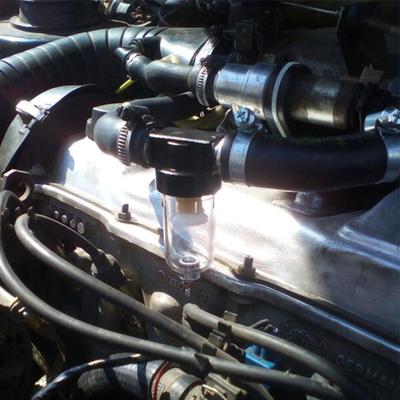 Engine Oil Separator Catch Can Reservoir Tank W/ Breather Filter Baffled