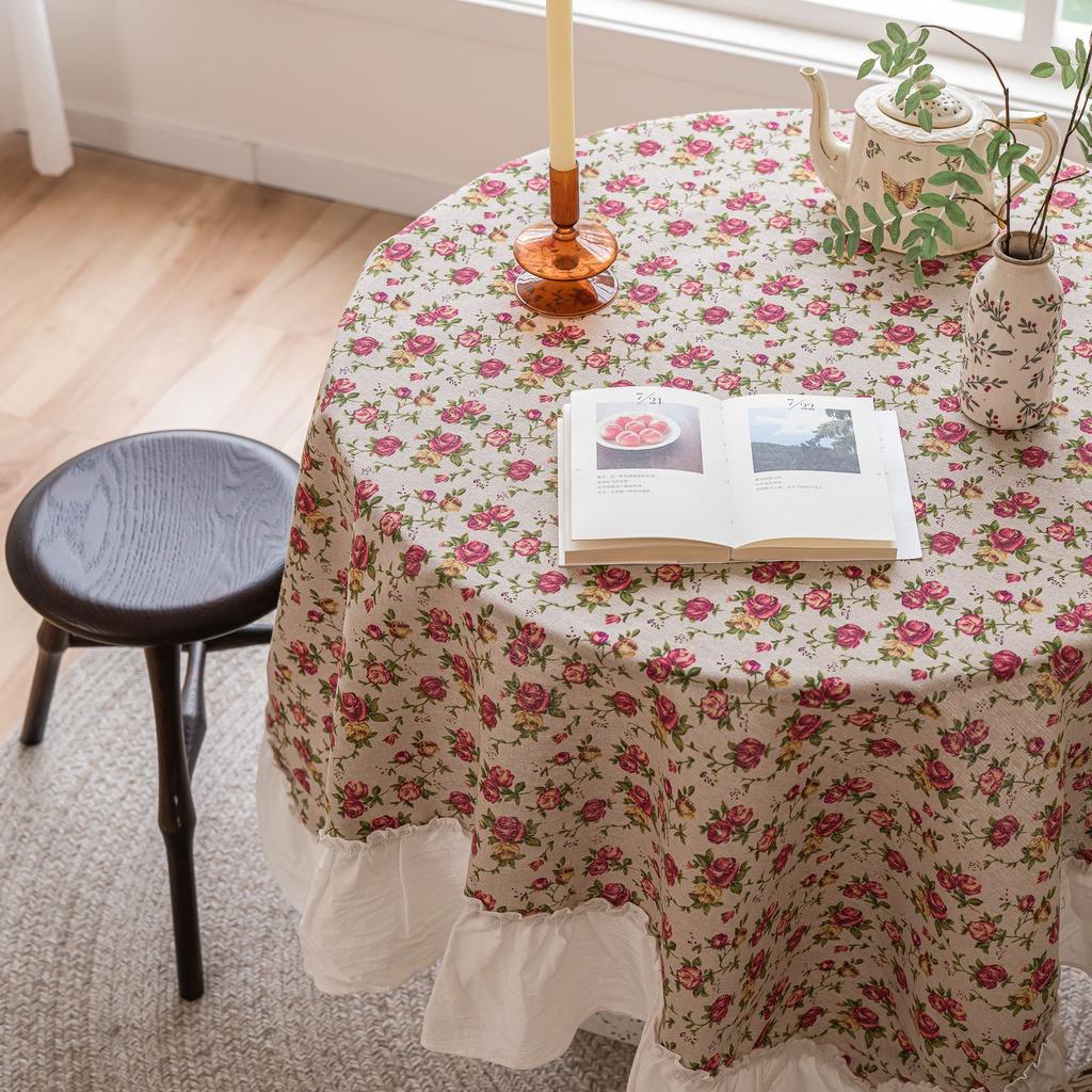 Court Tablecloth Retro Simple Thickened Three-Dimensional Embroidered Dining Table Cloth Table Mat Cover Cloth Cover Towel