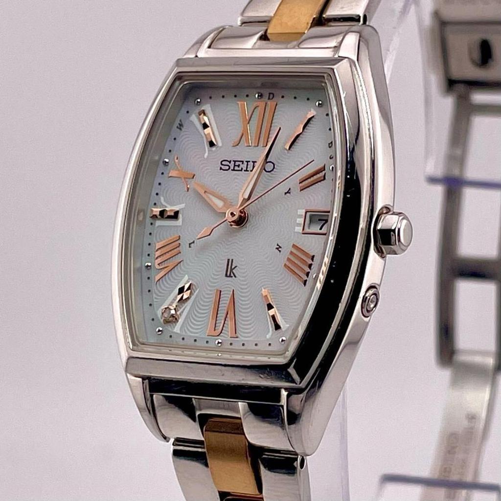 [USED] Working MOP/Shell 1P Seiko Lukia Watch Radio Solar Roman