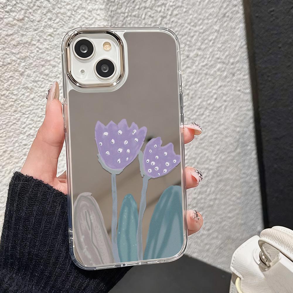 Fashion Makeup Mirror Phone Case For IPhone 17 16 16e 15 14 13 12 11 Pro Max 17E Transparent Silicone Cover Coque