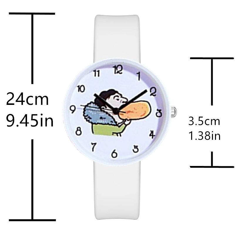 Cartoon Watch Female Students Simple Small Fresh Girlfriend Children Jelly Watch Male And Female Primary And Secondary School Students Quartz
