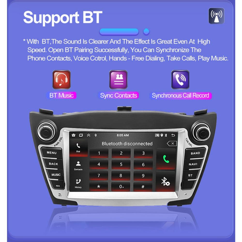 7 Zoll Autoradio Android für Hyundai IX35 2009-2015 Auto Multimedia Stereo Navigation 1+32GB