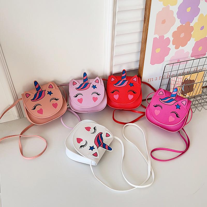 Adorable Unicorn Themed Kids Crossbody Bag Perfect For Girls Lightweight Breathable Design