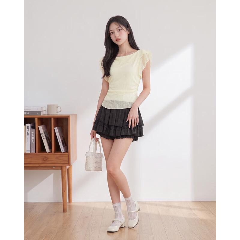 IEF Ruffled Hem Tank Top