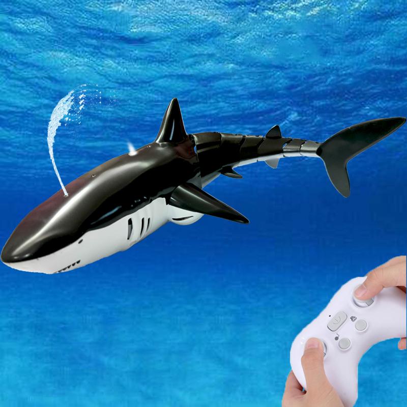 Rc Shark Spray Water Electric Whale Kids Toy Remote Control Dolphin Animal Bath Tub Pool Simulation Submarine Fish Swimming Game