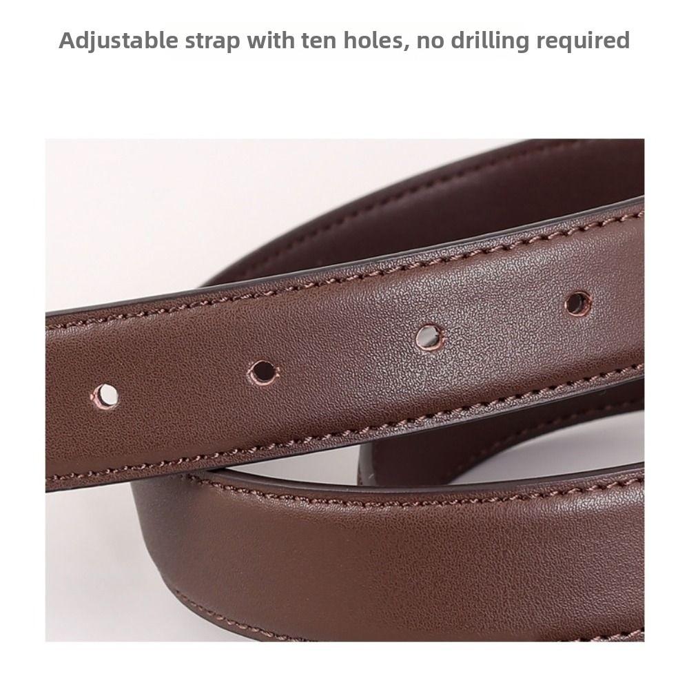Solid Color Leather Belt Fashion Waistband Belt Casual Decorative Belt  Student
