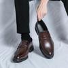 Men's Plus Size Leather Loafers: Versatile British Slip-On Shoes for Business, Formal Wear, Weddings, and Grooms