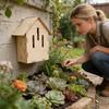 Wooden Bat House Outdoor Garden Shelter Natural Animal Habitat For Farmer Gardener Nature Lover Backyard Orchard Wildlife Nest